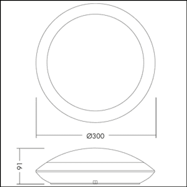 Wall-/ceiling luminaire TOM VARIO LED 300 2000 830/40 MWS WH image 5