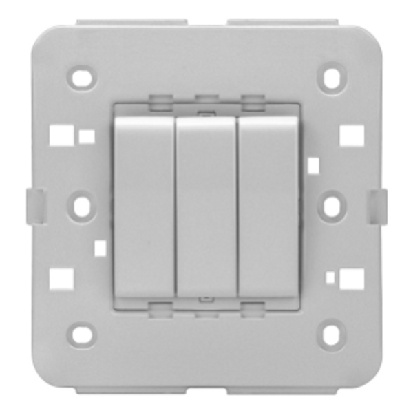 ONE-WAY SWITCH 1P 250V ac - 16AX - BRITISH STANDARD - 16 AX - 3 GANGS - TITANIUM - CHORUSMART image 1