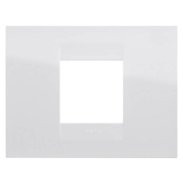 GEO PLATE - IN TECHNOPOLYMER - 2 MODULES - WHITE - CHORUSMART image 1