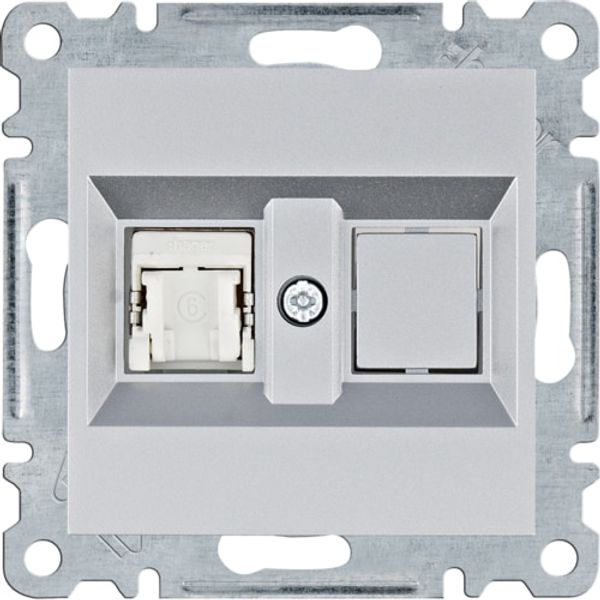 RJ45 socket - silver image 1