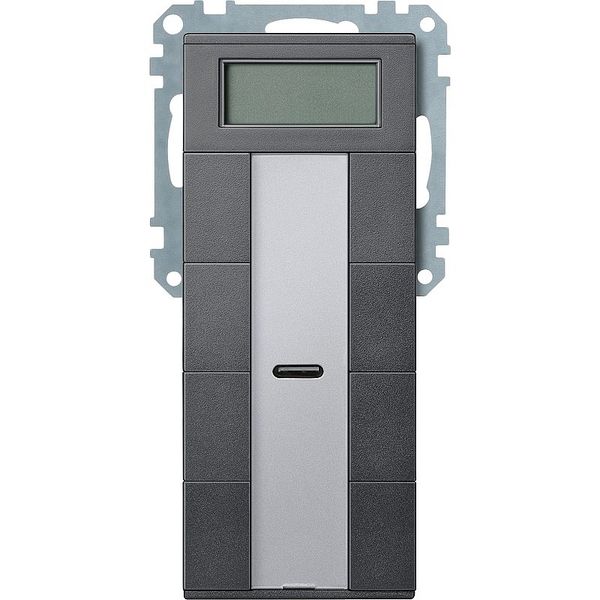 4-fold plus button with room temperature controller, anthracite, system M image 1