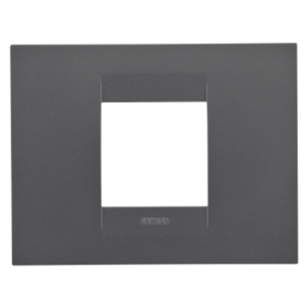 GEO PLATE - IN PAINTED TECHNOPOLYMER - 2 MODULES - SATIN BLACK - CHORUSMART image 1