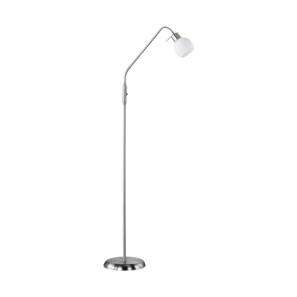 Freddy LED E14 floor lamp 1-pc brushed steel image 1