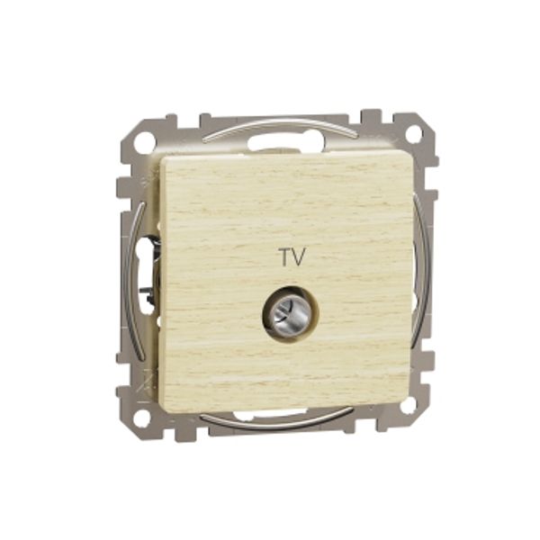 TV connector intermediate 10dB, Sedna, Wood birch image 2