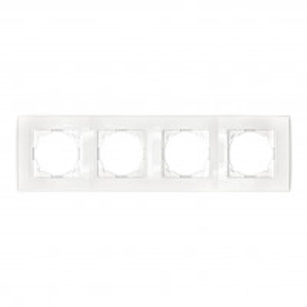 Linnera S Accessory White Four Gang Frame image 1