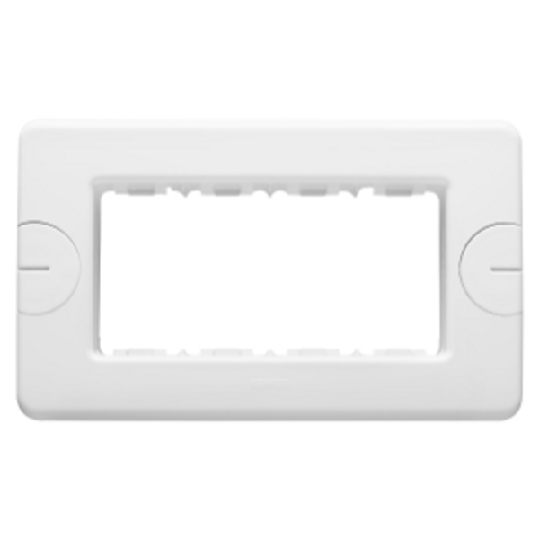 COMPACT PLATE - SELF-SUPPORTING - 4 GANG - CLOUD WHITE - SYSTEM image 1