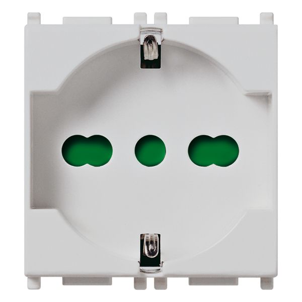 2P+E 16A universal outlet Silver image 1