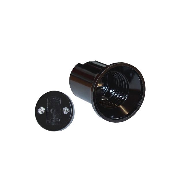 ILLU Lampholder E27 black plastic rubber image 1