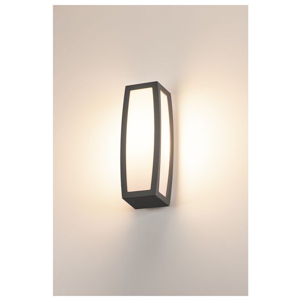 MERIDIAN BOX wall lamp, E27, max. 20W, sensor, anthracite image 1