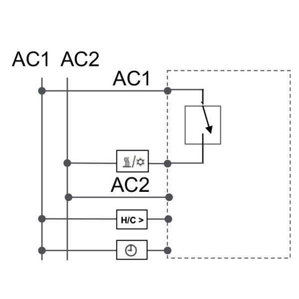 UP room controller, RAL9010 glossy 55x55, 5-30C, AC 24V, triac output, switchable 5 actuators each 3W, change-over input, TA 3.5K, LED displays image 4