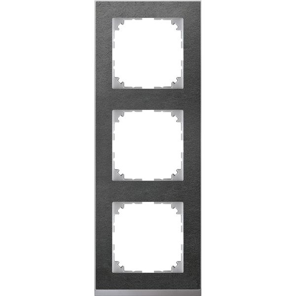 M-Pure Decor 3-gang frame Slate image 1