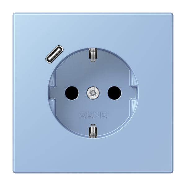 SCHUKO socket with USB type C LC32021 LC1520-18C207 image 1