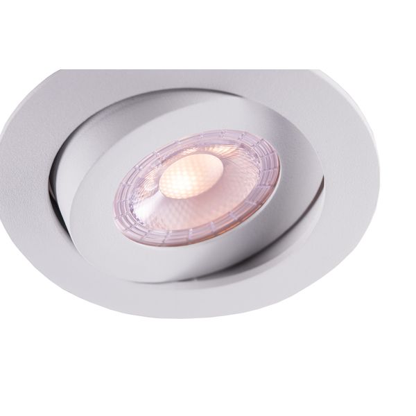 LED Slim Downlight 5W DIMM CCT 400Lm 50° CRI 90 Flicker-Free Cutout 70-75mm (Internal Driver Included) RAL9003 THORGEON image 3