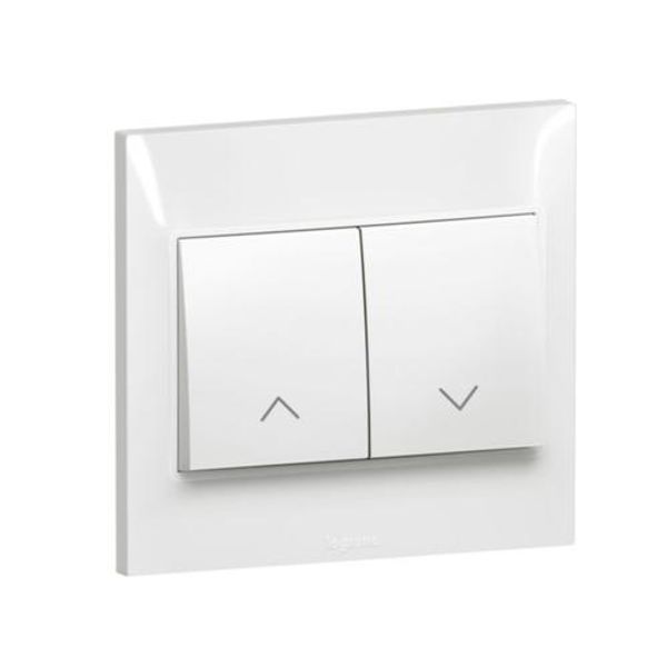 Shutter Switch Push-Button 2 Gang 7X7 White, Legrand-Belanko S image 1