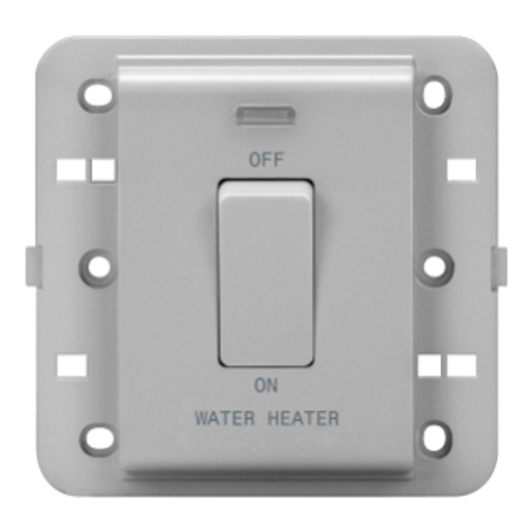 ONE-WAY SWITCH 2P 250V ac - BRITISH STANDARD - 20 A - 1 GANG - WATER HEATER - TITANIUM - CHORUSMART image 1