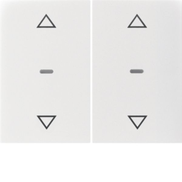 Cover arrow for 2gang for push-button m, clearlenses, K.1, p. white gl image 1