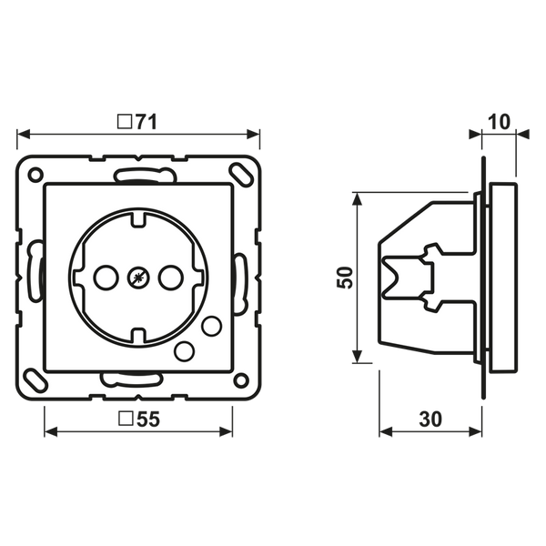 SCHUKO socket w. overv.protection A521UF image 3