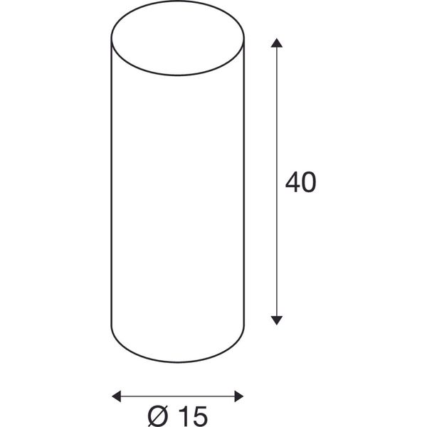 FENDA lamp shade, D150/ H400, cylindrical, beige image 1