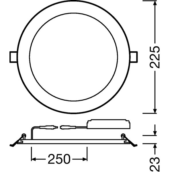 DOWNLIGHT SLIM ALU 205 22 W 4000 K WT image 2