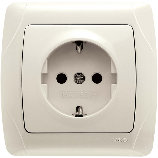 Carmen Beige Earthed Socket image 1