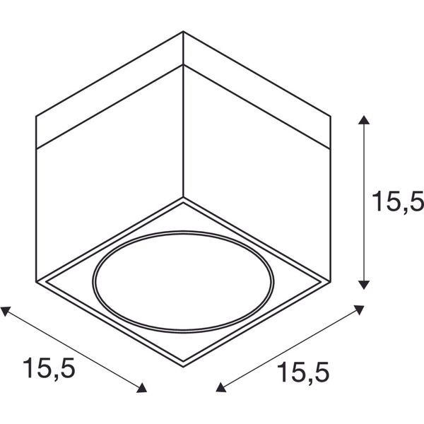 KARDAMOD SURFACE SQUARE ES111 SINGLE, max. 75W, white image 3