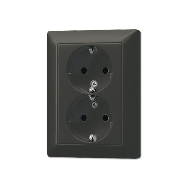 Socket outlet 2-gang, 16 A / 250 V, ant image 4