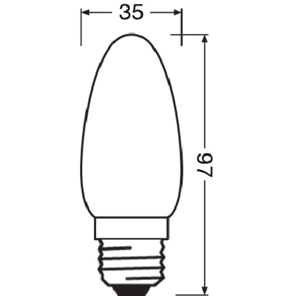 LED Retrofit CLASSIC B 4W 827 Frosted E27 image 3