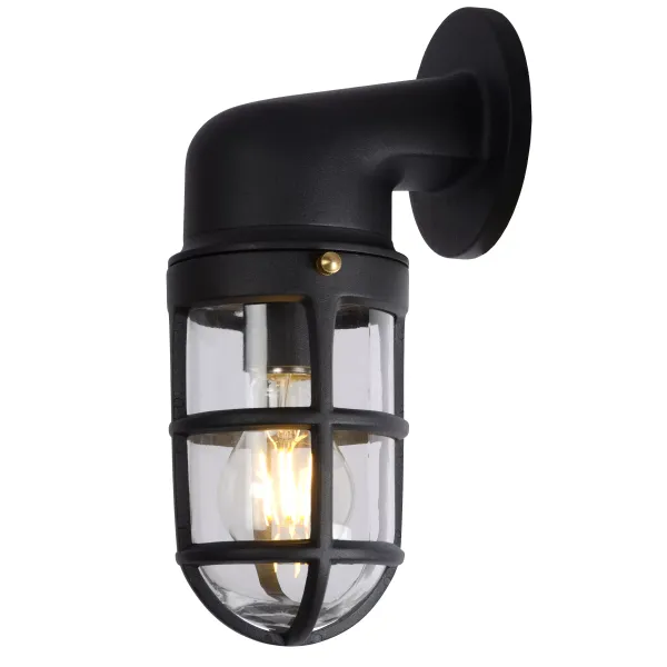 DUDLEY Outside Wall Light Down IP44 E27/60W Black image 1