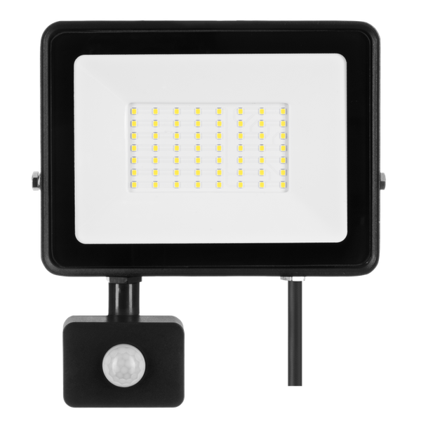 Floodlight LED SOLIS 50W PIR 230V IP44 white neutral  NAS-50WNPIR image 1