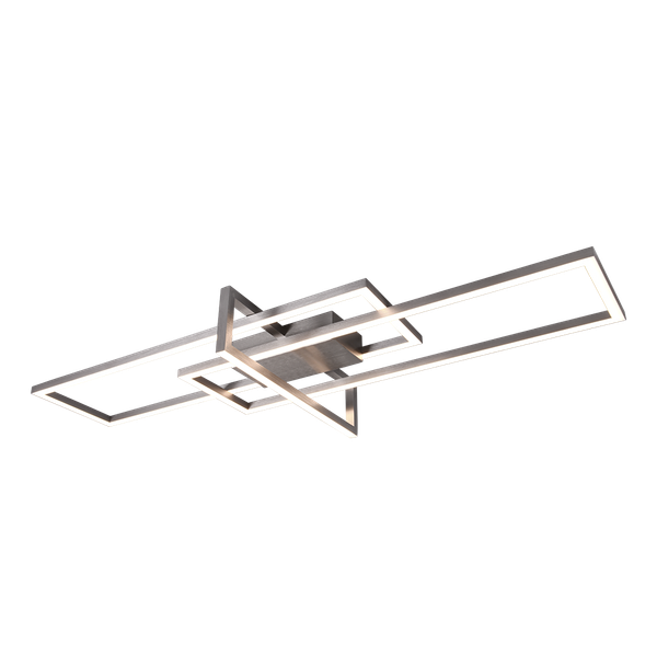 Salinas LED ceiling lamp brushed steel image 1