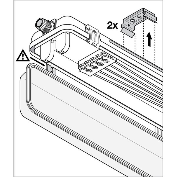 DAMP PROOF HOUSING EMERGENCY 1500 P 2XLAMP IP65 image 15