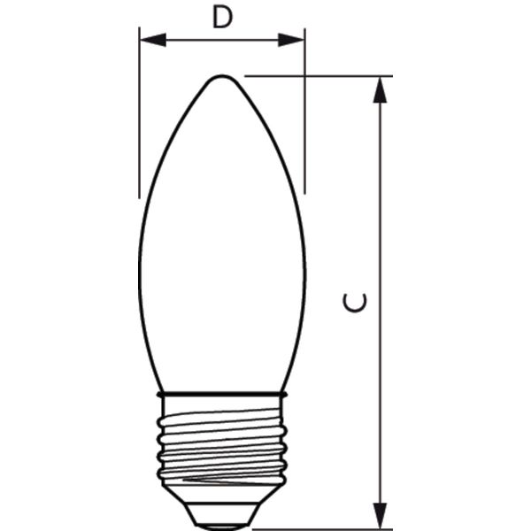 MAS LEDCandleDT3.4-40W E27 927 B35CL G image 2