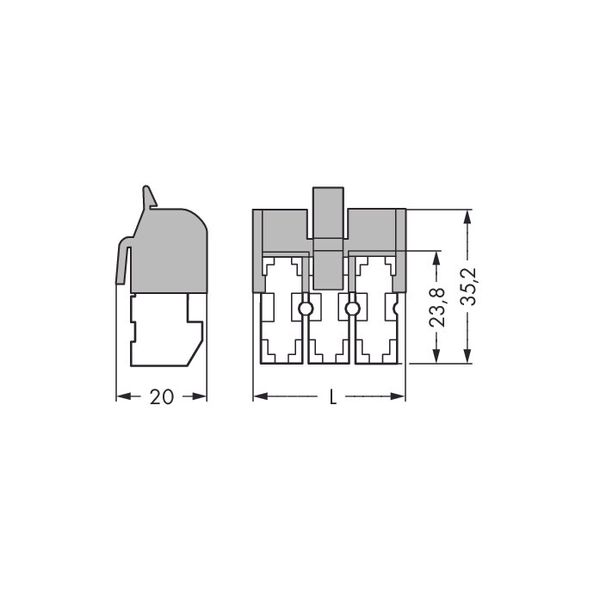 Power supply connector;without push-buttons;without snap-in mounting f image 2