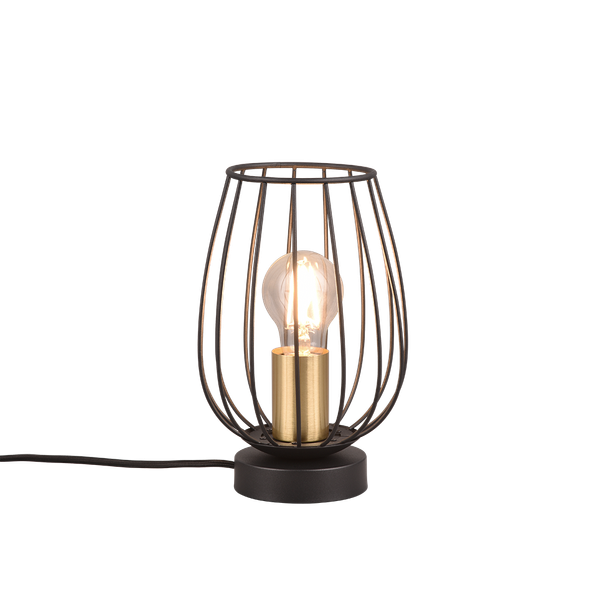 Grid table lamp E27 matt black image 1