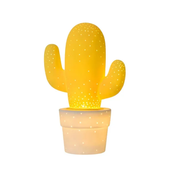 CACTUS Table Lamp Ceramic E14 H30.5 O20cm Yellow image 1