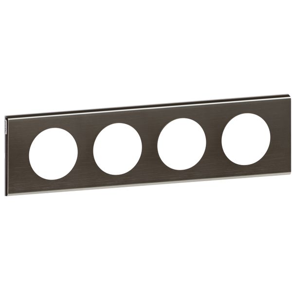 4 GANG PLATE BLACK NICKEL image 1