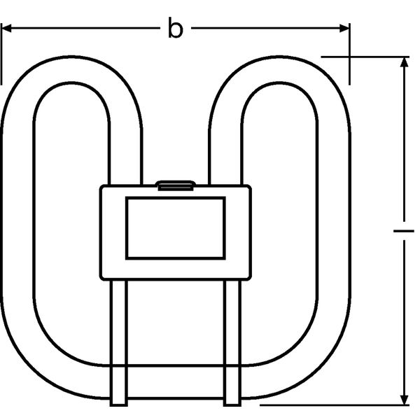 CFL SQUARE 16W/827 2-PIN GR8 FS1   OSRAM image 4