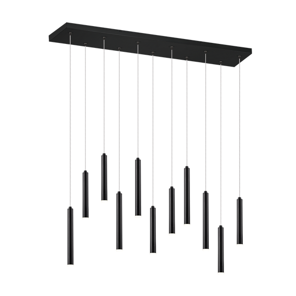 Tubular LED pendant 115 cm matt black image 1