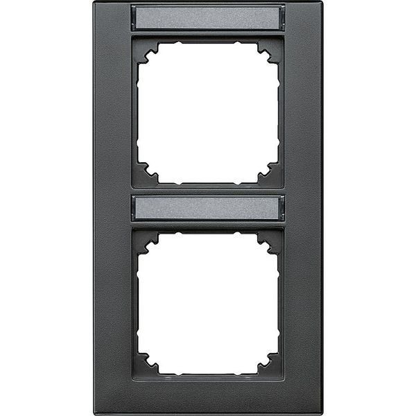 M-PLAN frame, can be labeled twice, vertical installation, anthracite image 1