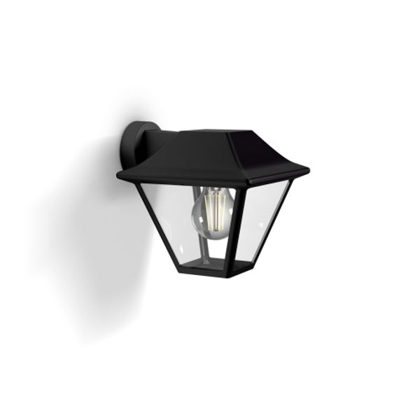 Alpenglow down wall lantern black 1x60W image 1