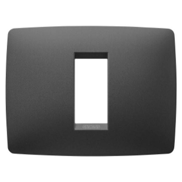 ONE PLATE - IN PAINTED TECHNOPOLYMER - 1 MODULE - SATIN BLACK - CHORUSMART image 1