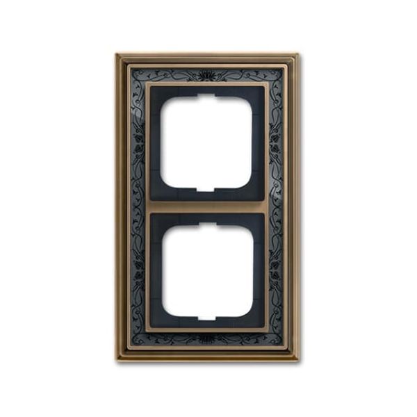 1722-843-500 Cover Frame Busch-dynasty® antique brass decor anthracite image 1