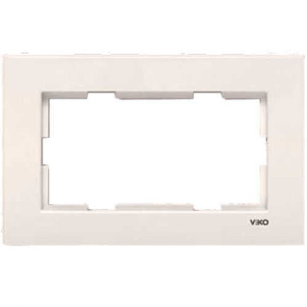 Karre Accessory Beige Two Gang Flush Mounted Frame image 1