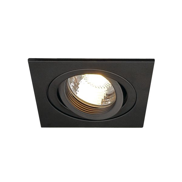 NEW TRIA I GU10 downlight, max. 50W, angular, alu, black image 1