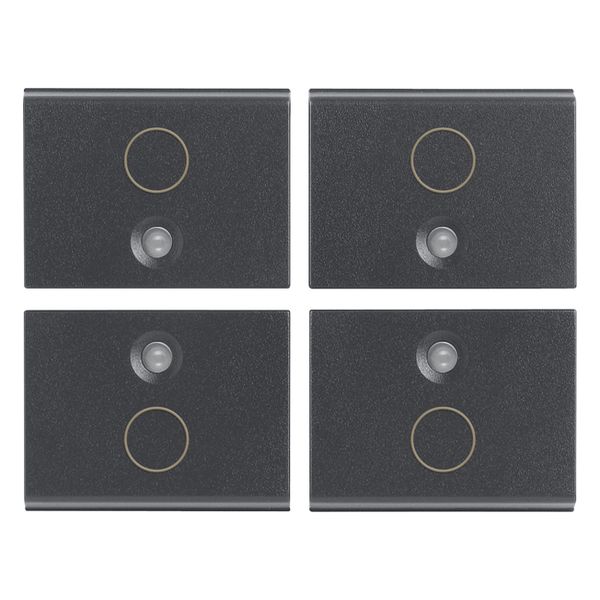 Four half-buttons 1M O symbol grey image 1