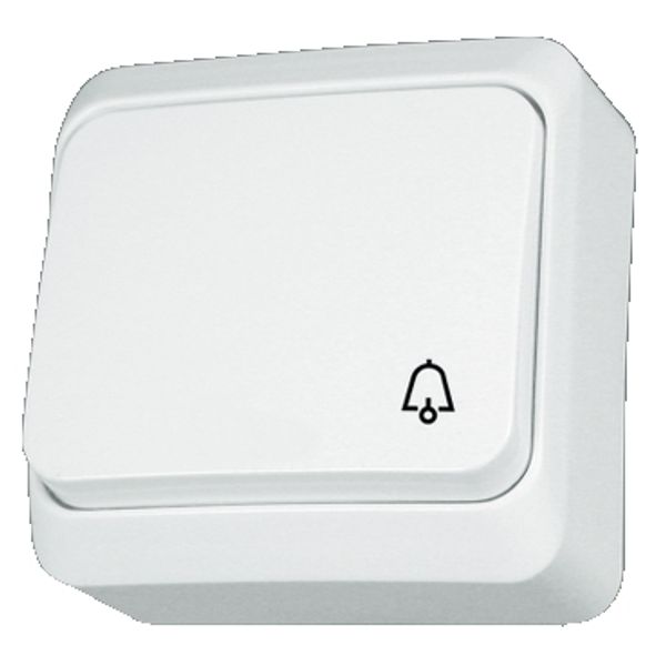 PRIMA - 1pole pushbutton - 10A, bell symbol, white image 2