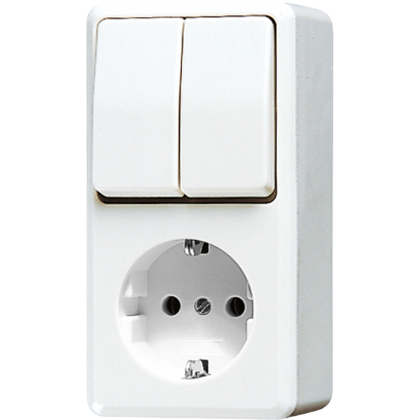 Combination SCHUKO® socket / 2-gang 675AWW image 2