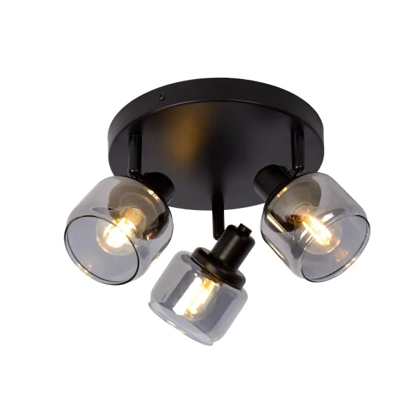 Lucide BJORN - Ceiling spotlight - Ø 38 cm - 3xE14 - Black image 1