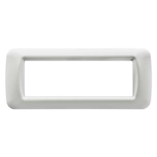 TOP SYSTEM PLATE - IN TECHNOPOLYMER GLOSS FINISHING - 6 GANG - CLOUD WHITE - SYSTEM image 2