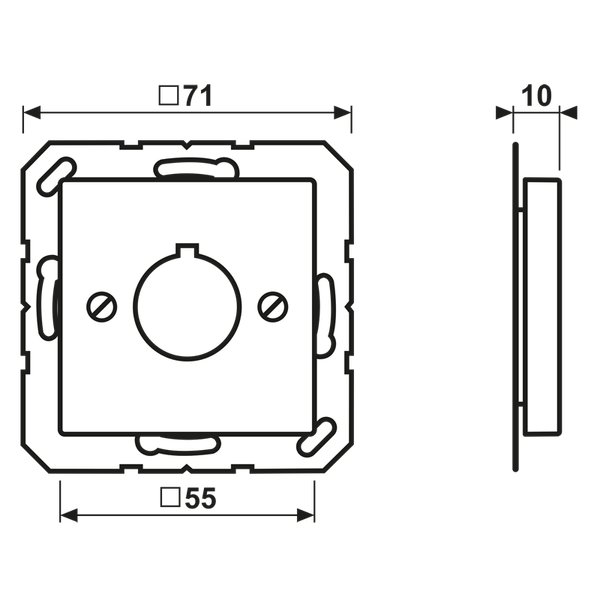 Centre plate for command devices A564AL image 5